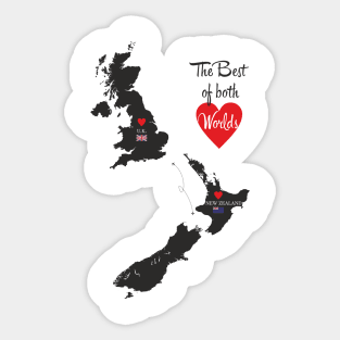 The Best of both Worlds - United Kingdom - New Zealand Sticker